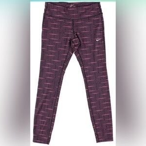 Nike Women's Printed‎ Dri-fit Run Tights/ Leggings 3/4 Length size Small